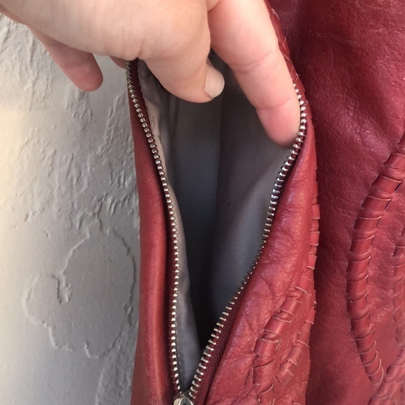 Fenn Wright Manson boho purse red shoulder bag large size - Picture 6 of 9